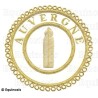 Badge / Macaron GLNF – Grande tenue provinciale – Deuxième Grand Surveillant – Auvergne – Brodé main